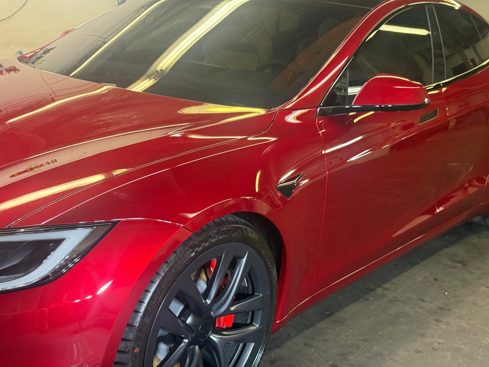 Tesla flank by In the Details Auto Spa, Allison Park
