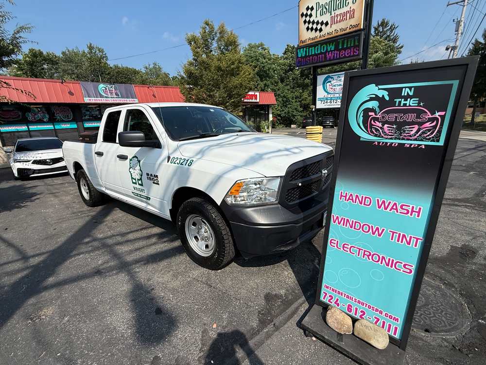 The shop truck out front by In the Details Auto Spa, Allison Park